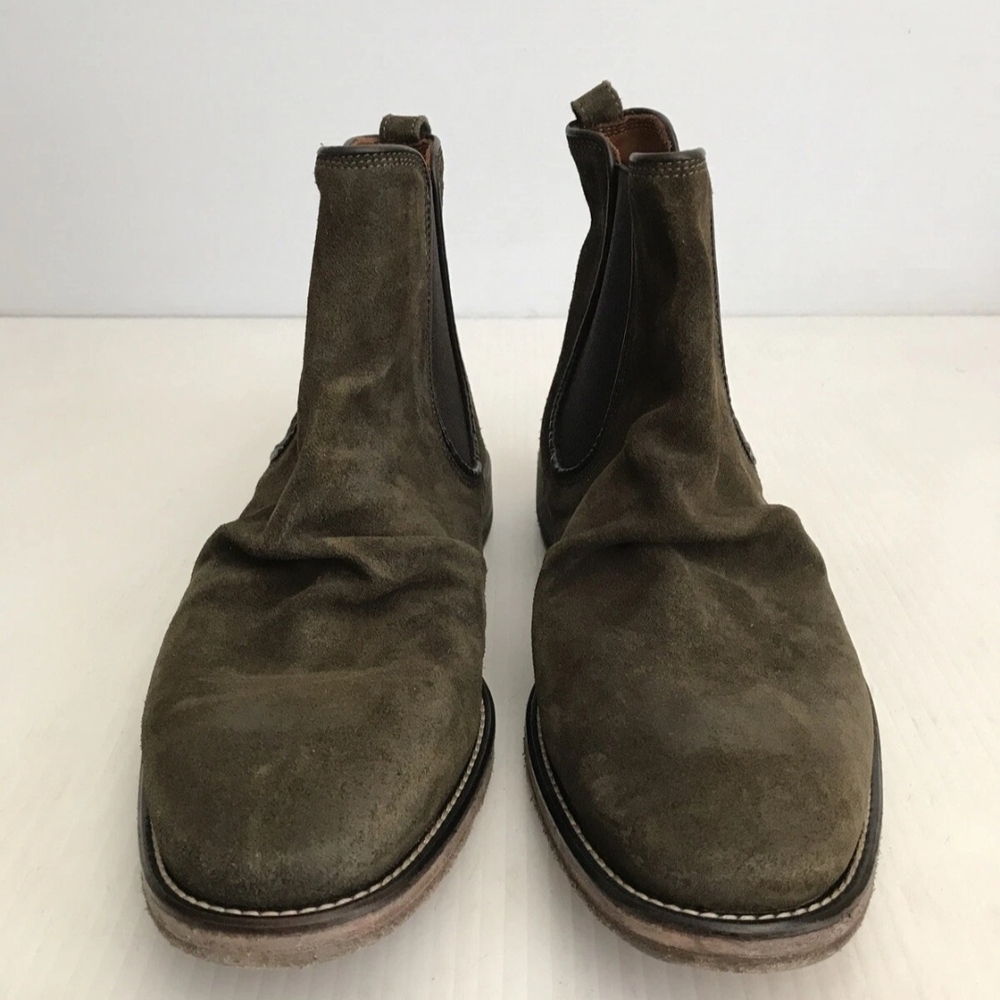 John Varvatos Brown Olive Fleetwood Suede Boots